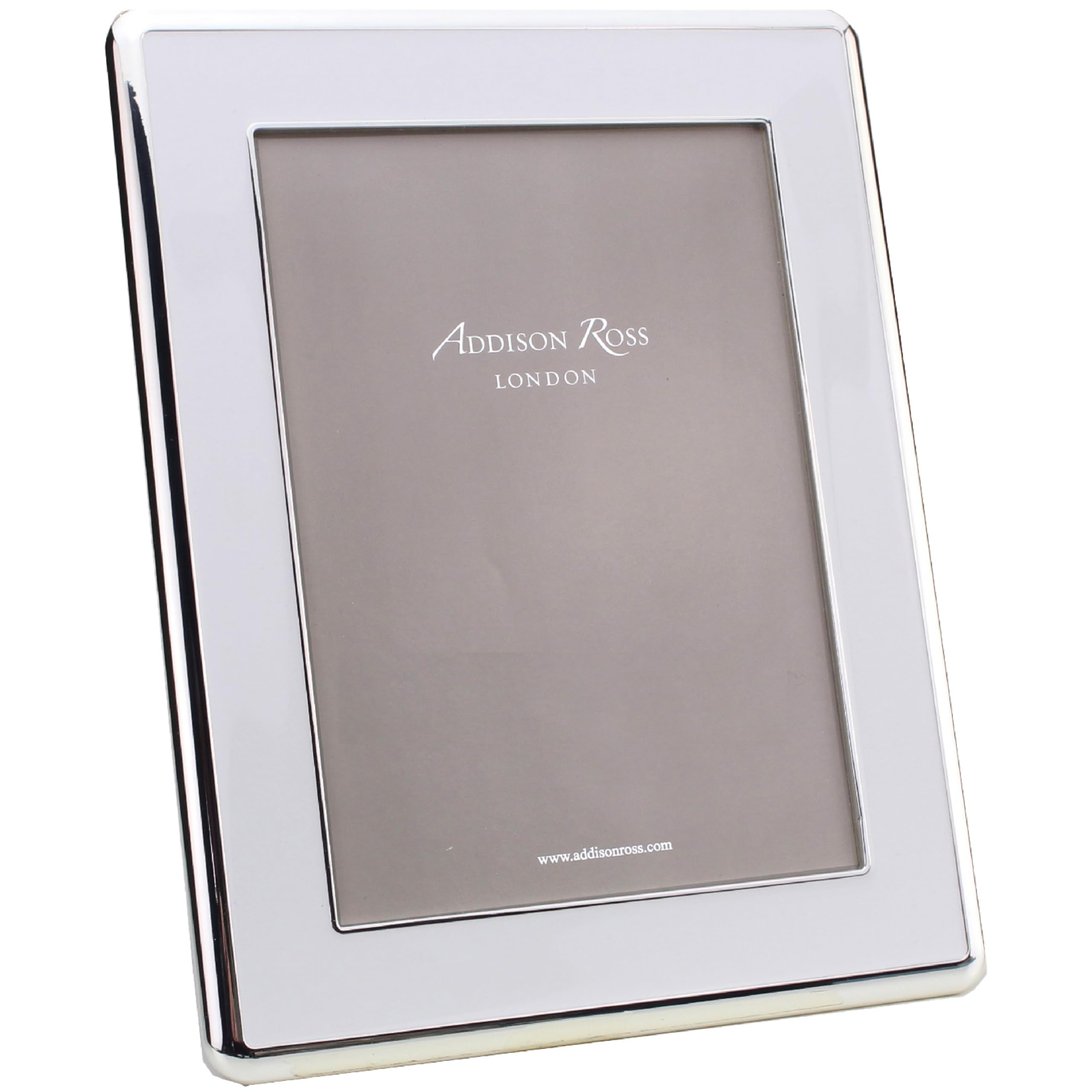 Addison Ross White Photo Frame 5X7cm - Portrait Or Landscape Display - Ideal Picture Frames For Gifting - Gift For Weddings, Birthday, Anniversary - Modern Design - Silver & - 30Mm