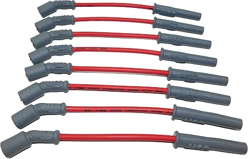 MSD 32829 Super Conductor Spark Plug Wire Set, Red