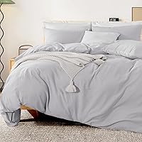 Vista 322 de NEXHOME PRO Funda de edredón Twin XL 100% algodón lavado, transpirable, duradera, texturizada, similar al lino, juego de ropa de cama para el hogar