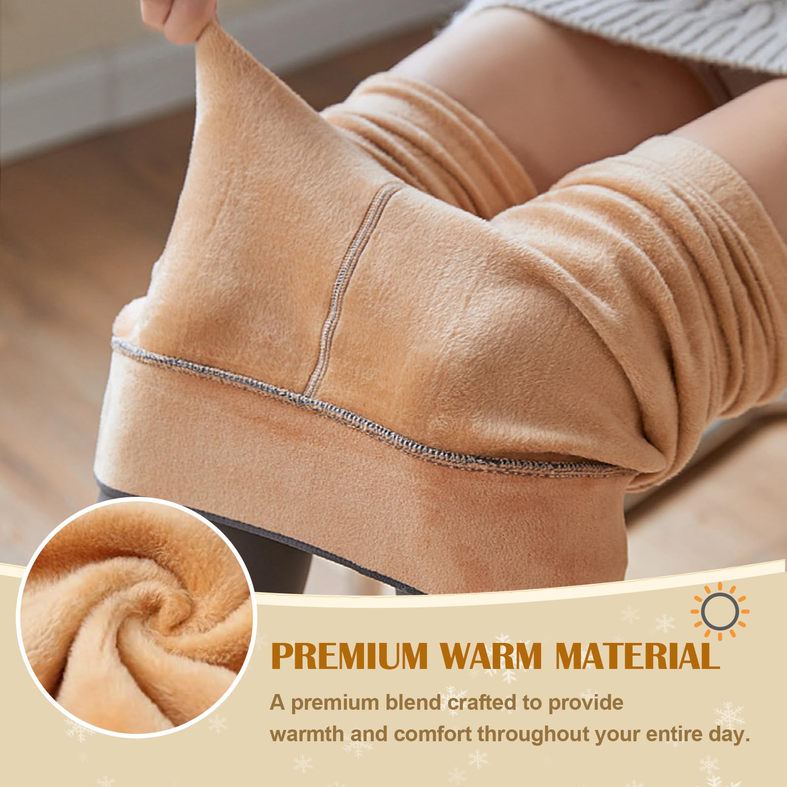 Merlvida Collant Felpati Donna Invernali - Taglie S-3XL | Calze Termiche Donna Effetto Trasparente | Leggings Termici in Pile Imbottito - Calzamaglia Termica Spessa e Calda