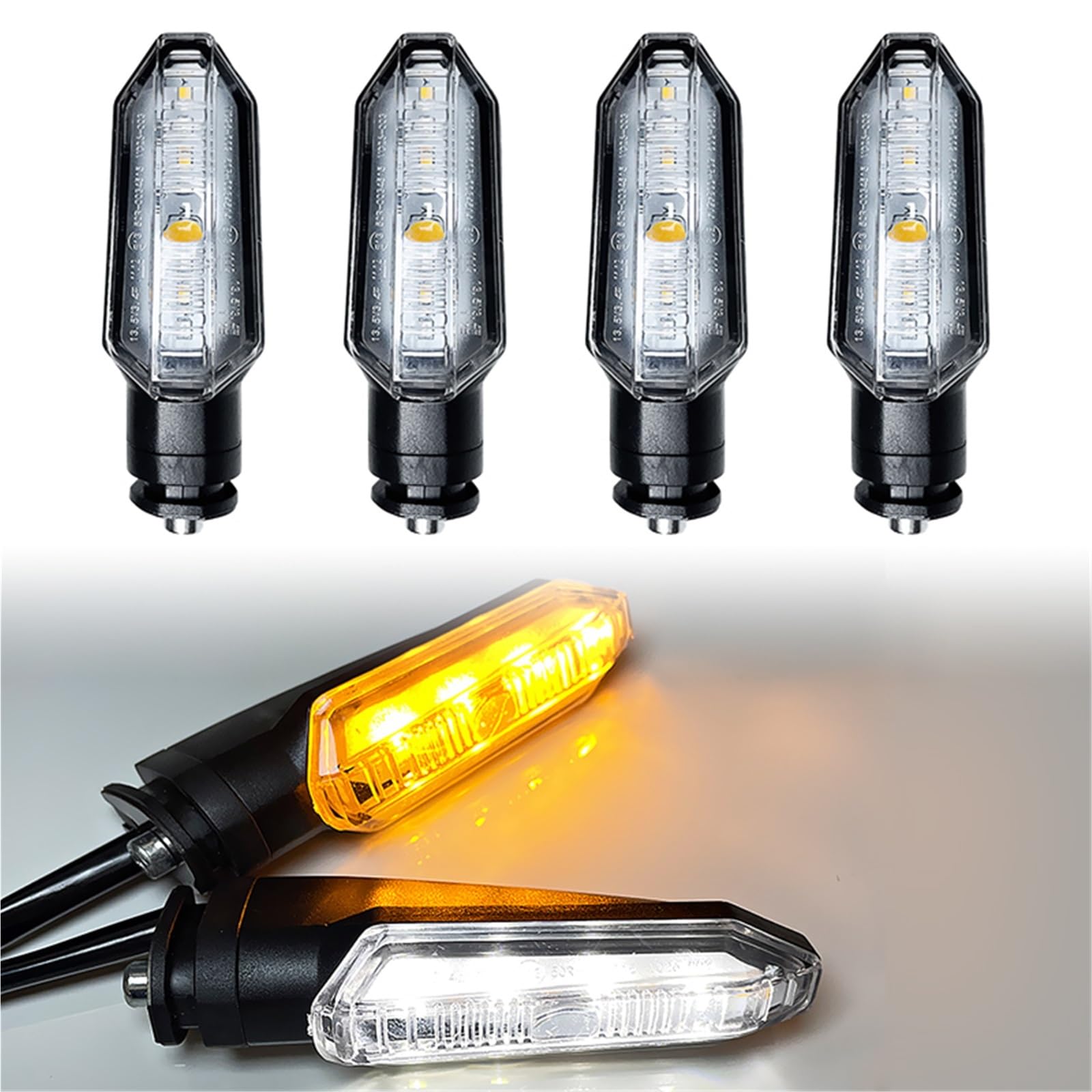 Per CRF250L ADV150 CBR650F NC750X XADV 750 Moto Indicatori Di Direzione Lampeggiante Dinamico 12V Lampada Segnalazione A Doppio Colore
