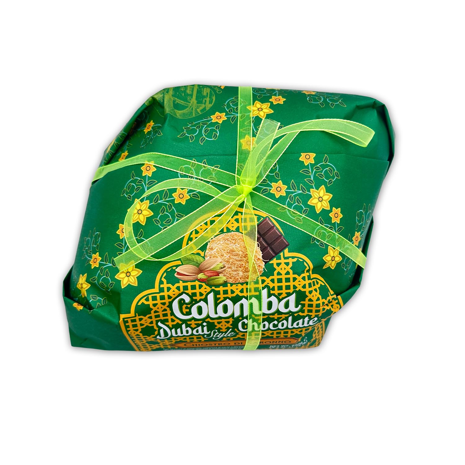 Chiostro di Saronno, Colomba Pasquale, Incartata a Mano (750 g, Pistacchio e Pasta Kadayif)