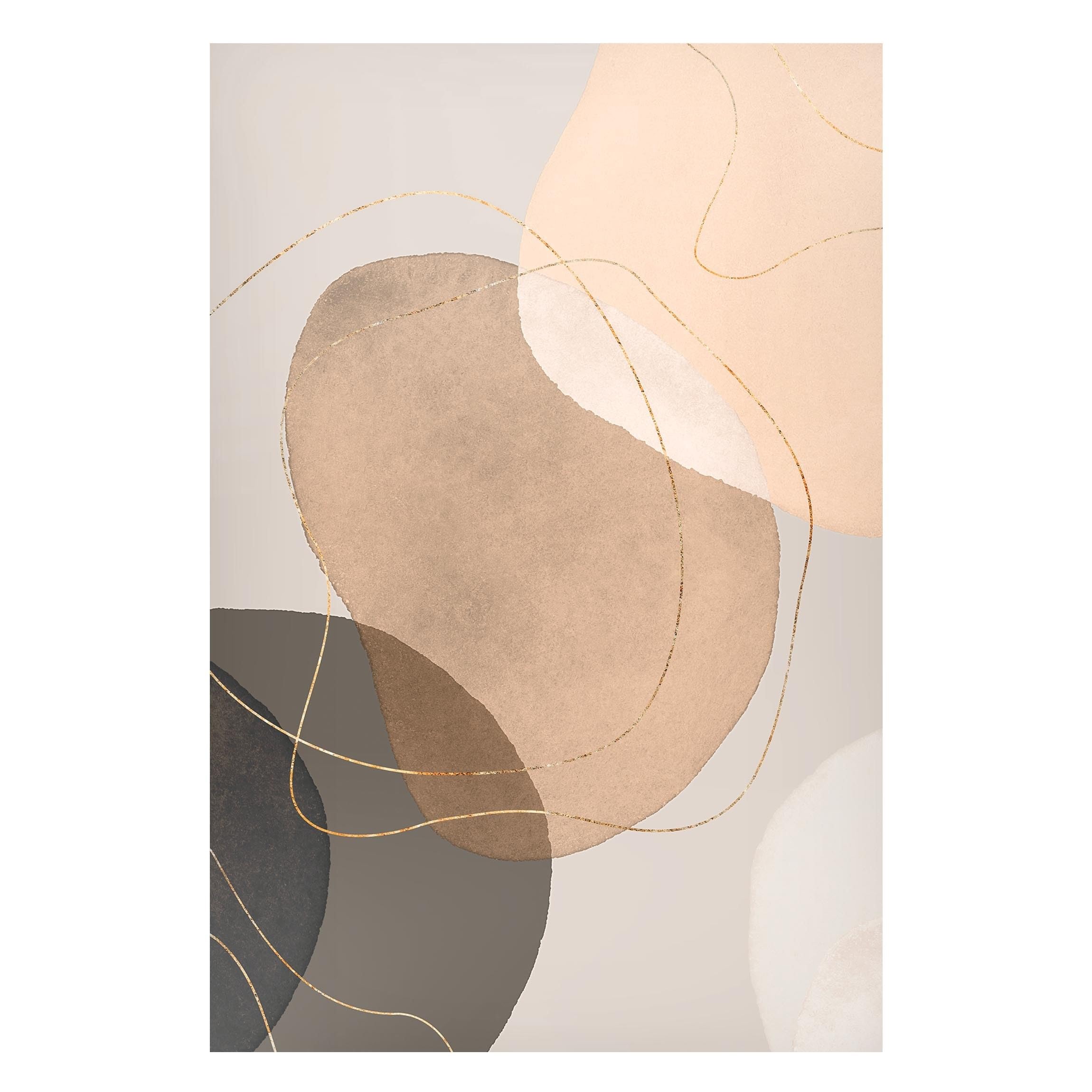 Magnettafel Pinnwand für Magnete Muster Magnetboard - Magnetwand Made in Germany - Kunstkopie Aquarell Notiztafel beige Küche Flur Büro Visionboard WBMT_6408 (60x90cm)