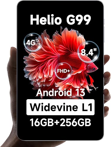 ALLDOCUBE KIZPAD PRO Android 13 Tablet de 8.4 pulgadas, 12 GB (4+8+64 GB 512 GB expandible con CPU Widevine L1 8 Core, 1200 × 1920FHD para niños con