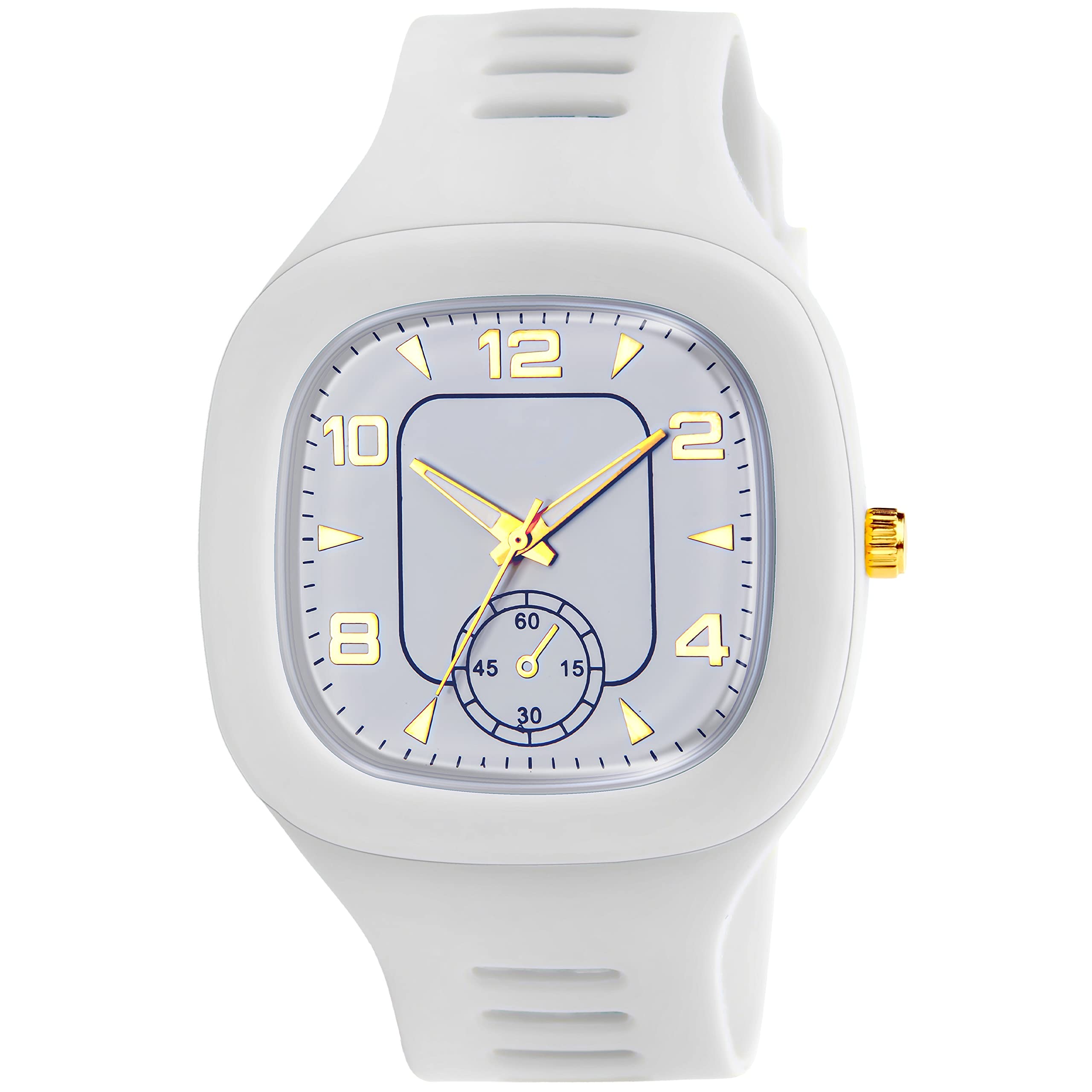 Multi Dial Square 6 Crono Stylish Latest Generation Designer Rubber Strap Analog Watch - for Boys & Girls