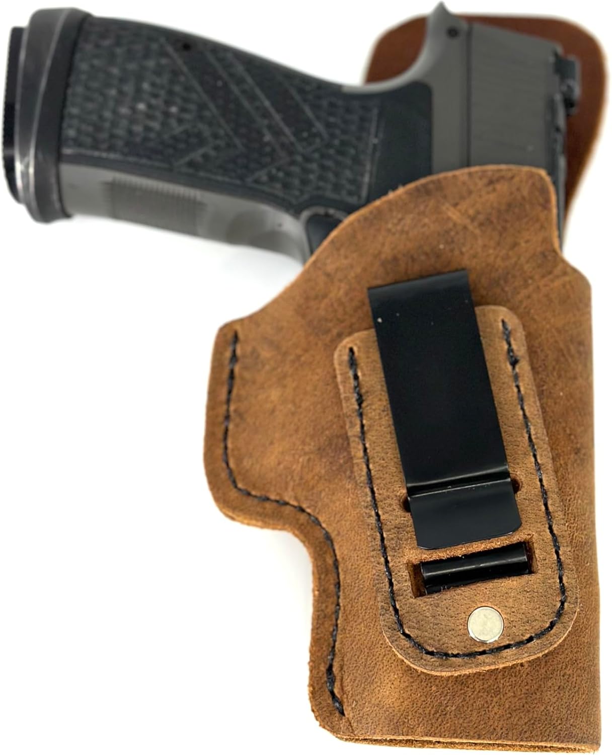Sig P365 AXG Legion Holster - Inside The Waistband Holster Designed for Concealed Carry Comfort - 1.5"" Metal Belt Clip - Good for Multiple IWB Carry Positions - Sig P365 X-Macro/AXG Legion, brown