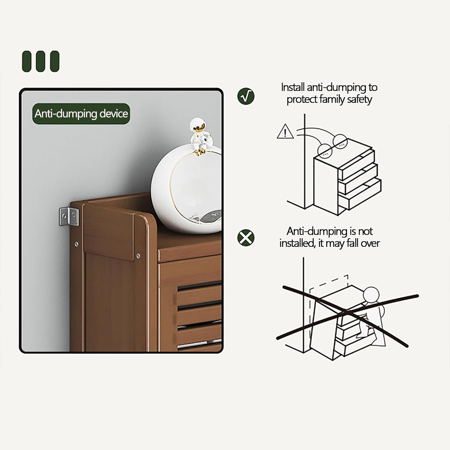 Hidden Organizer Shoe Storage Cabinet for entryway Slim, Narrow Shoe Cabinet, Freestanding Wood Brown Shoe Storage, for Bedroom Hallway Living Room (Color : Brown, Size : 20 * 6.7 * 28.3in)