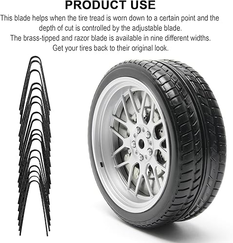 Miniatura 6 de Hoja de ranurado para neumáticos #2 332 pulgadas, cuchillas cuadradas estándar, grosor del material, 018 x 18 pulgadas, 18 unidades