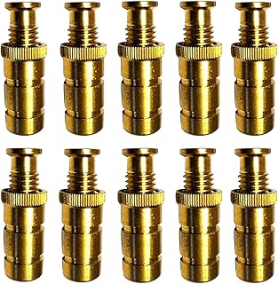 Woodgrip 10 Pack Brass Pool Cover Anchors for Concrete - Universal Fit for Inground Pool Safety Covers - Easy Installation Closing Kit - Safety Covers - Rust Resistant Anchors