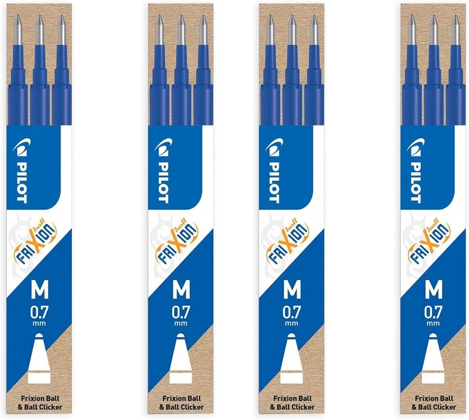 9 x BLS-FR7-S3 0.4mm Blue Rollerball Refill for Frixion Ball 2260 Pack of 3