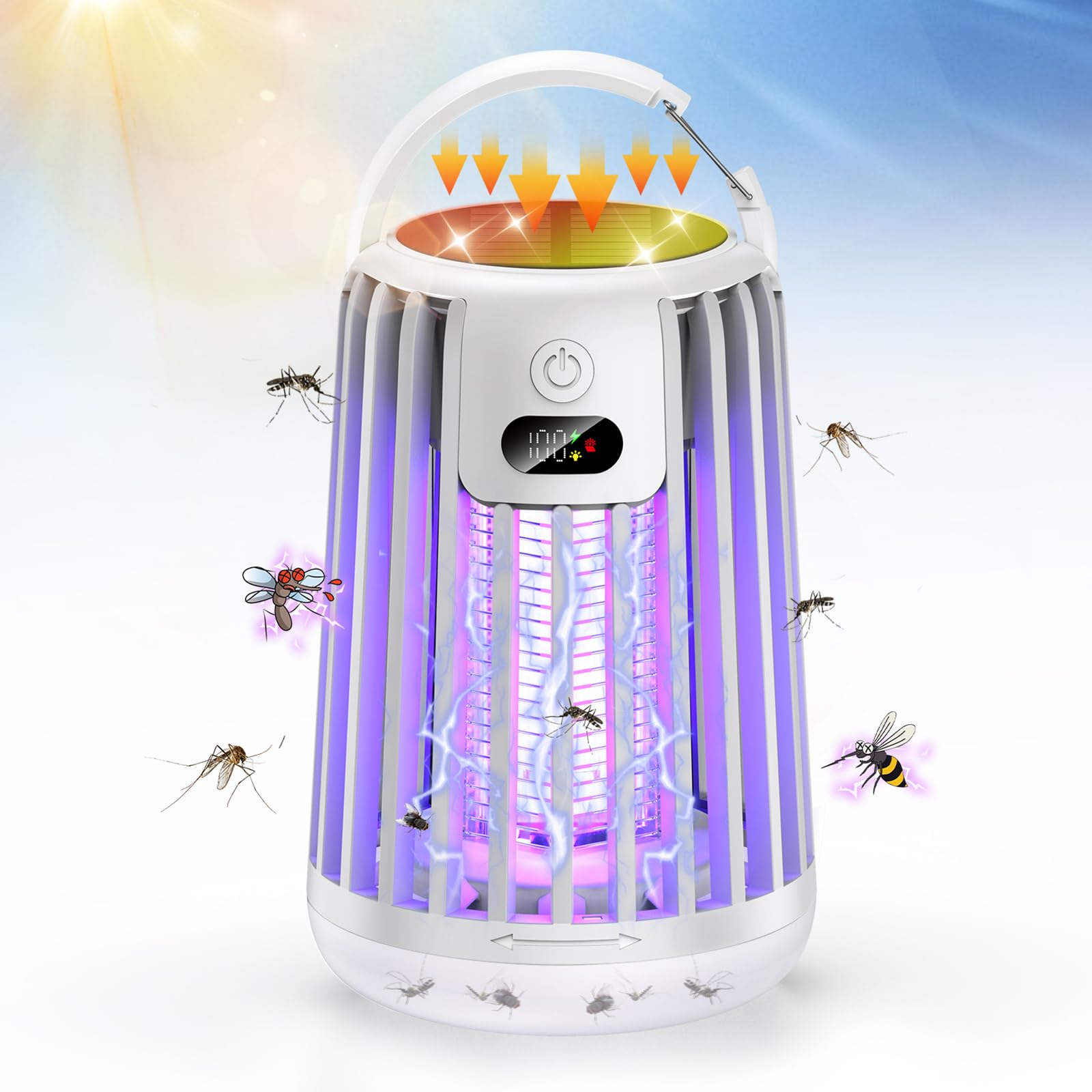 電撃殺虫器【2026年金賞デザインシリーズ！】Onefun 電撃殺虫器 ソーラー…