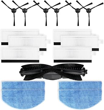 Main Brush Side Brush Filter Mop Cloth for Tikom G8000/G8000Pro Robotic Vacuum Cleaner Replacment Part
