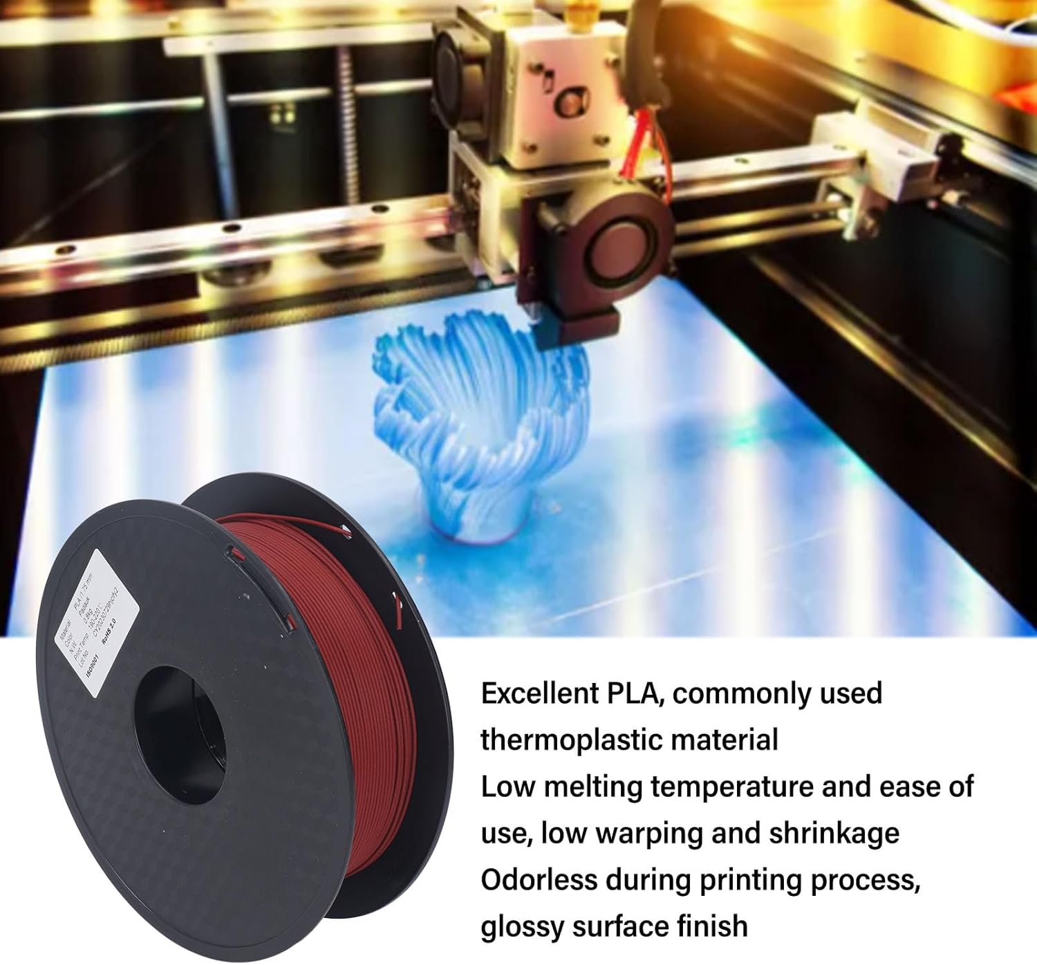 Compatibility with 3D Printer Filament PLA Imitation Rosewood Wood Printing Materials Spoon for Enthusiasts