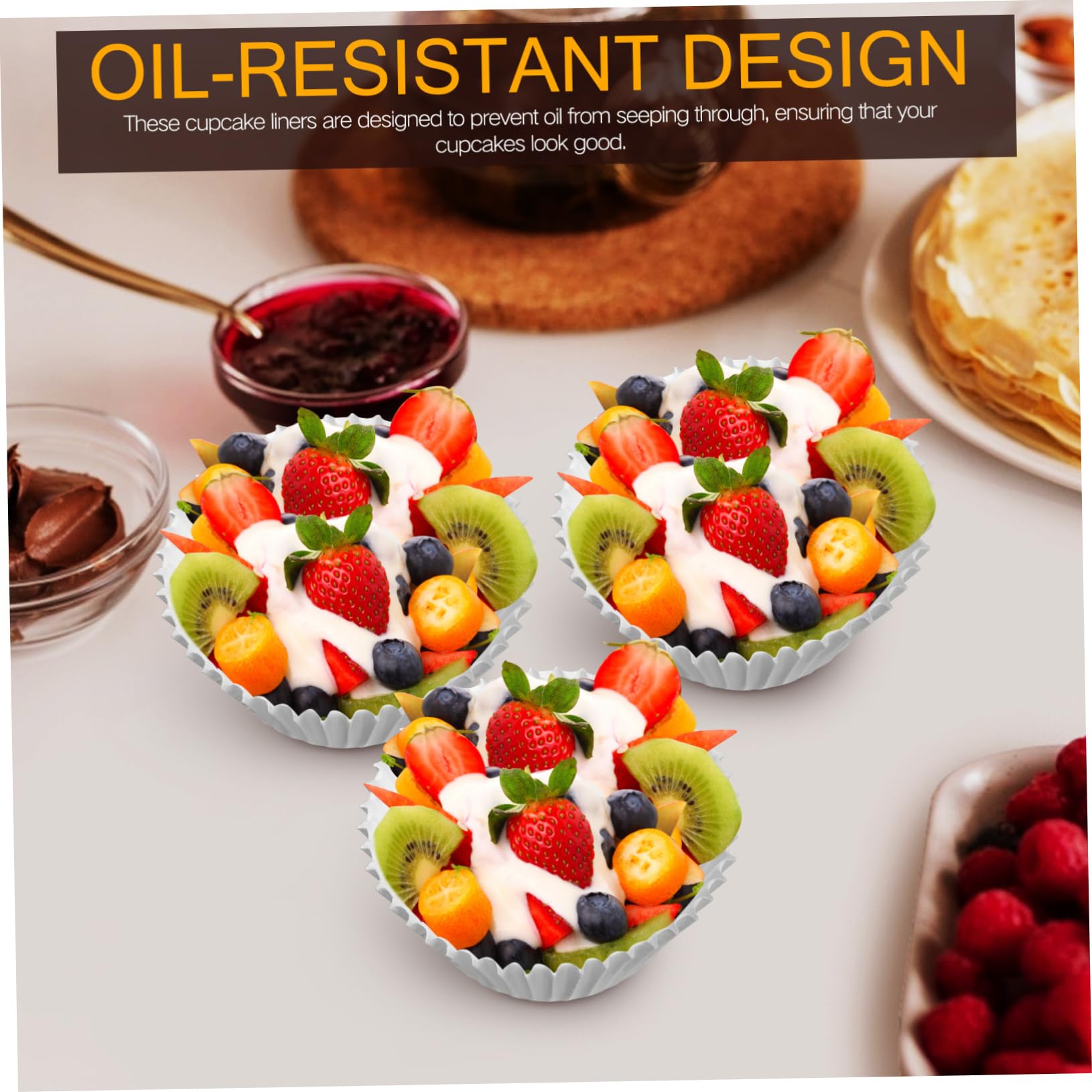 Cabilock 2500pièces Caissettes à Papier Résistantes à Huile Moules à Muffins Blancs Pour Pâtisserie Idéales Pour Événements Et Fêtes