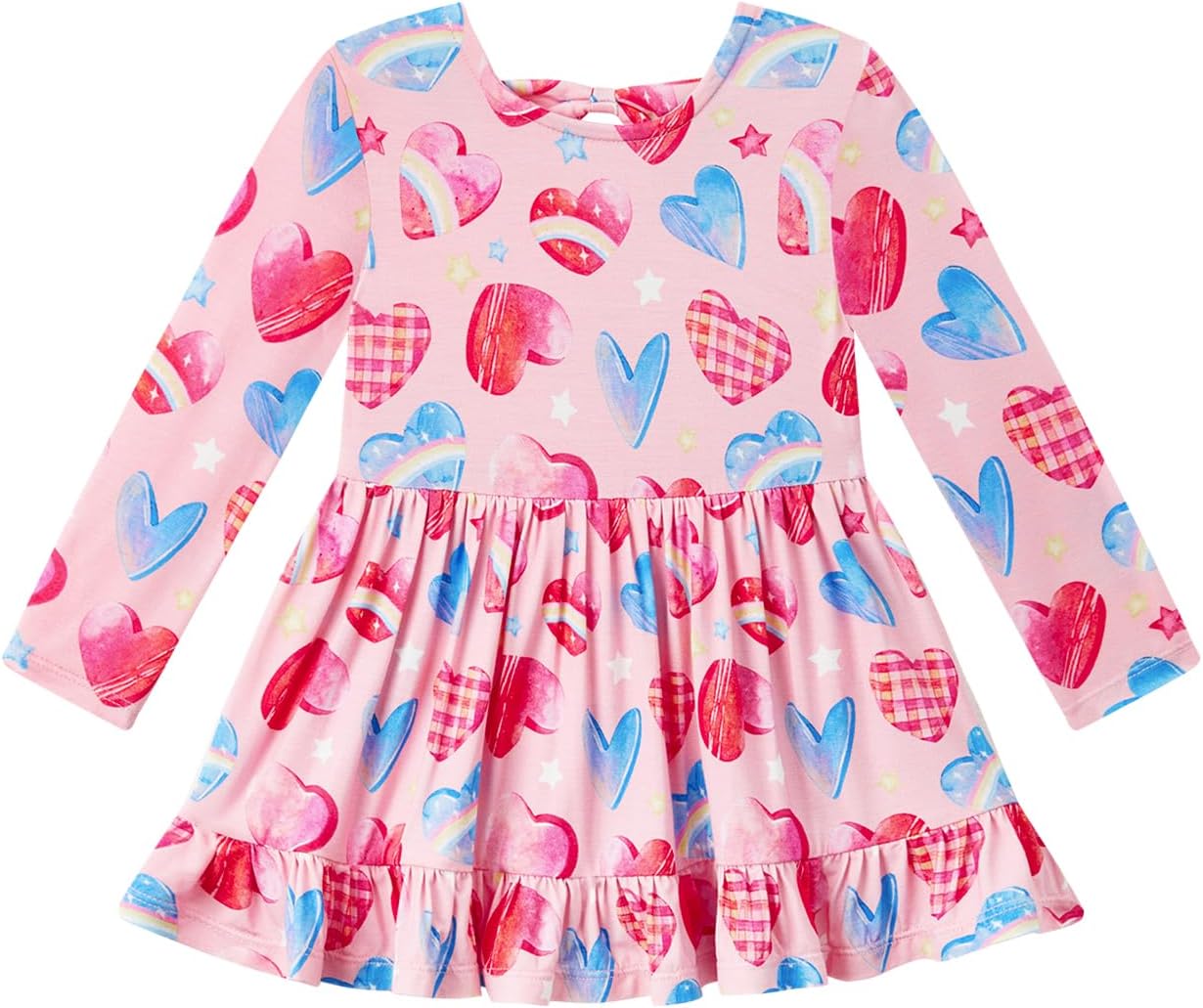 Bamboo Viscose Baby Girl Bodysuit Long Sleeve Cute Bow Infant Girls Romper Dress