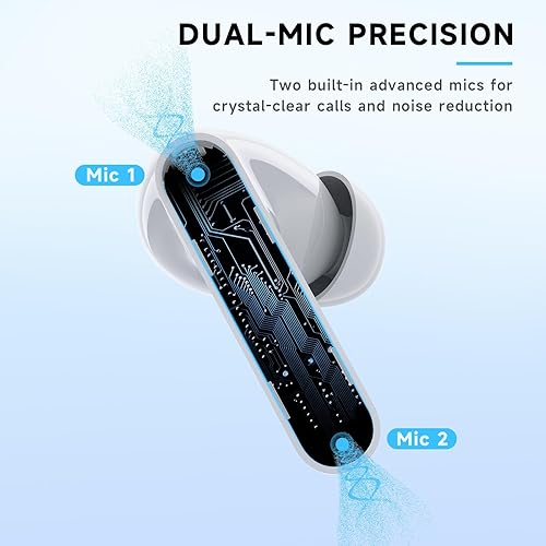 Miniatura 5 de RYR Auriculares inalámbricos para juegos, 20 ms de baja latencia, auriculares para juegos con micrófono con cancelación de ruido, 2.4 GHz