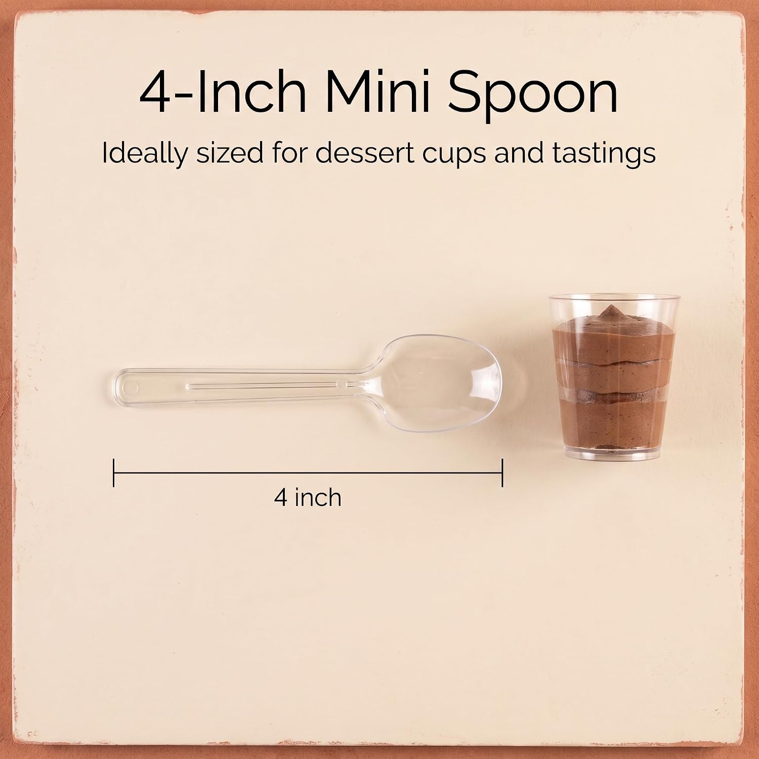 1000 Pack 4 Inch Clear Plastic Spoons, Mini Disposable Dessert Tasting