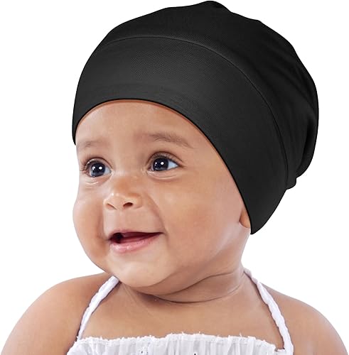 OLESILK Gorro de Seda para Bebé de 0-6 Meses - Gorro de Cabello para Niños Pequeños de Seda de Morera 100%, Gorro de Noche Ajustable para Dormir