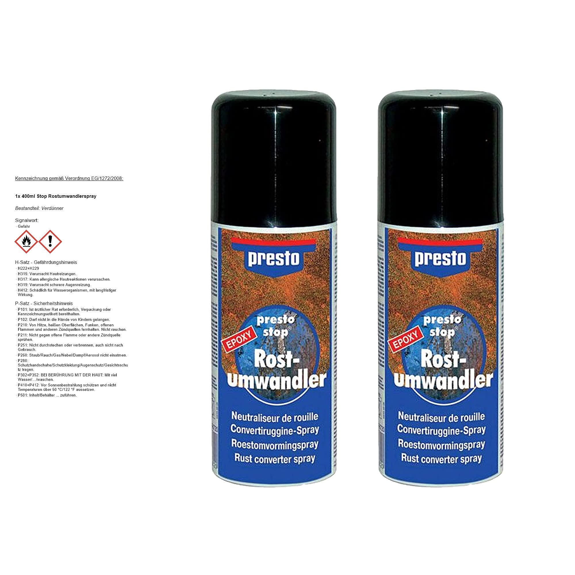 presto 2X 400ml Stop Rostumwandlerspray