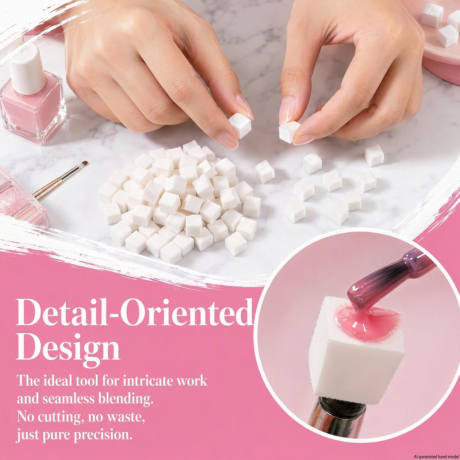400 Count Mini Nail Sponges for Ombre and Gradient Nail Art