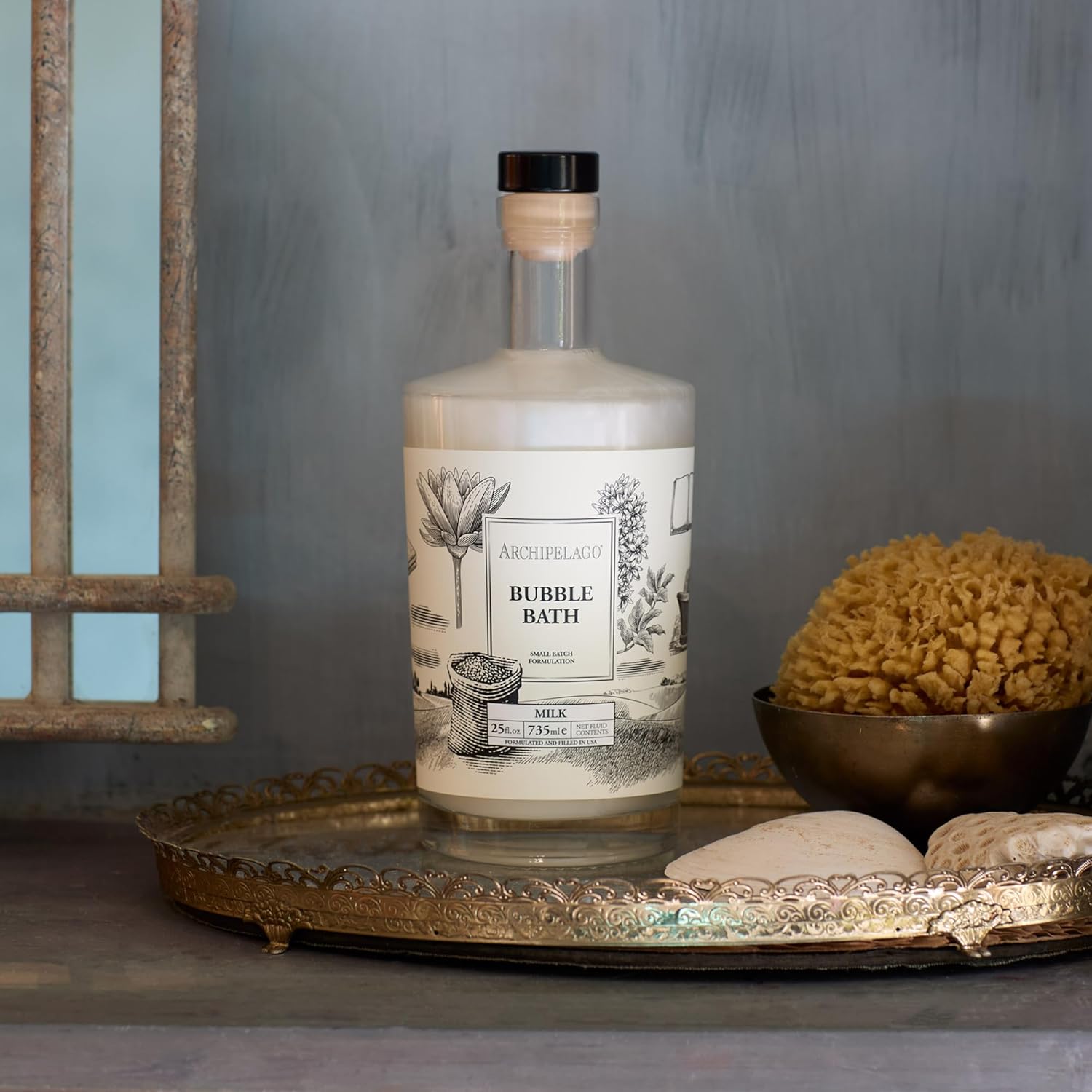 Archipelago Botanicals Luxury Milk Bubble Bath, Daily Body Wash, Moisturizing and Hydrating Gentle Bubble Bath, Helps Refresh, Restore and Soothe All Skin Types, 25.0 fl oz - Image 2