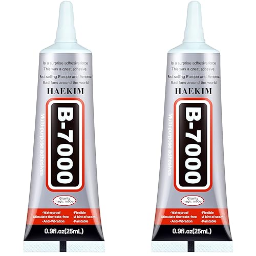 Miniatura 1 de B7000 Super Glue - 2 adhesivos de 09 onzas líquidas adhesivos multifuncionales B-7000 adhesivo transparente 2 x 09 onzas