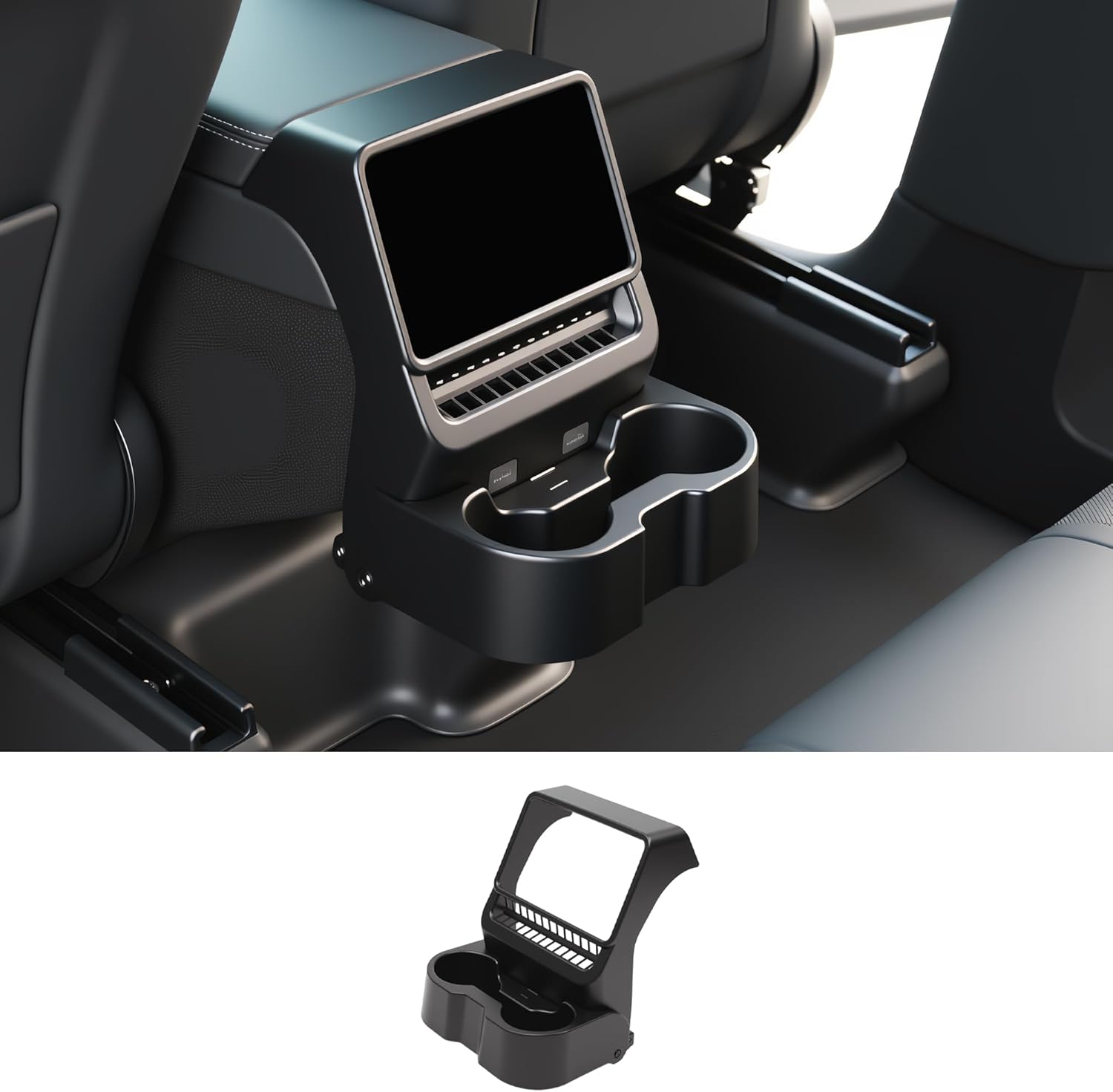Rear Seat Cup Holder for Tesla Model Y 2025 2026 Juniper Model 3 Highland 2024 2025 Accessories Retractable and Foldable