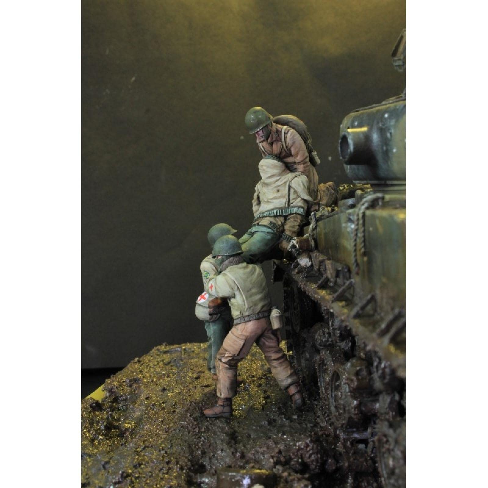 Lot De 4 Figurines Soldats Allemands WW2 – 1:35 – Résine Non Peinte – Maquettisme