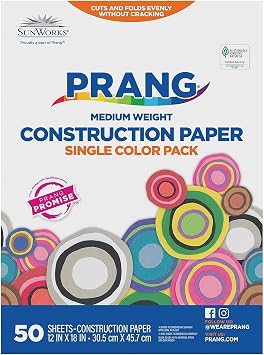 SunWorks 9107 Construction Paper, 58 lbs, 12 x 18, Hot Pink, 50 Sheets/Pack