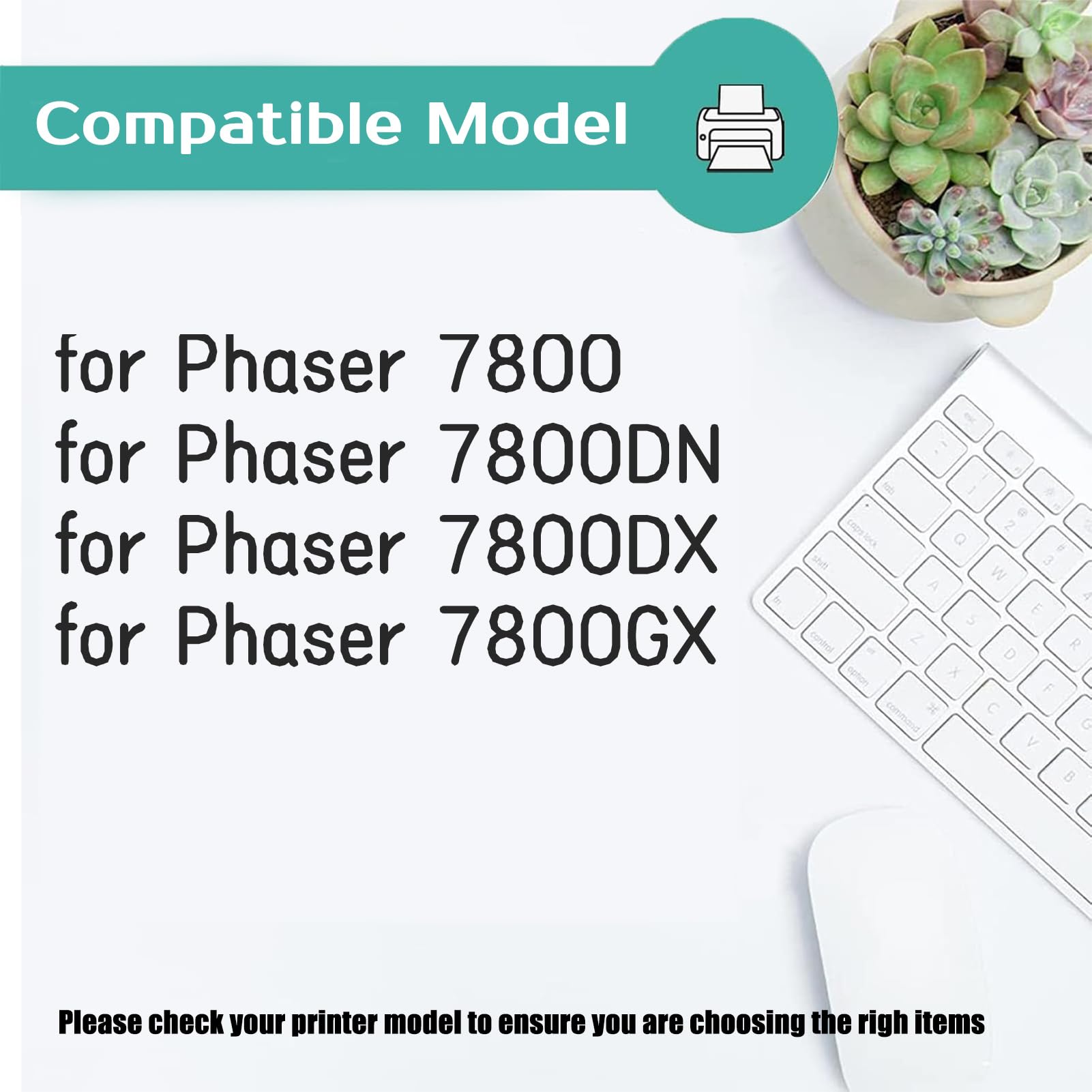 108R00982 108R982 Contenedor De Tóner Residual Compatible para Xerox Phaser 7800 7800DN 7800DX 7800GX, Alto Rendimiento De 20 000 Páginas 1Pack