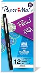 Paper Mate Flair Felt Tip Pens, Medium Point (0.7 mm), Black, 12 Count