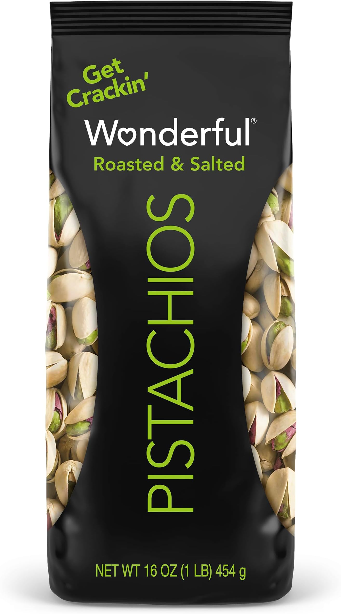 Wonderful Pistachios, Roasted and Salted, 16 Ounce Bag