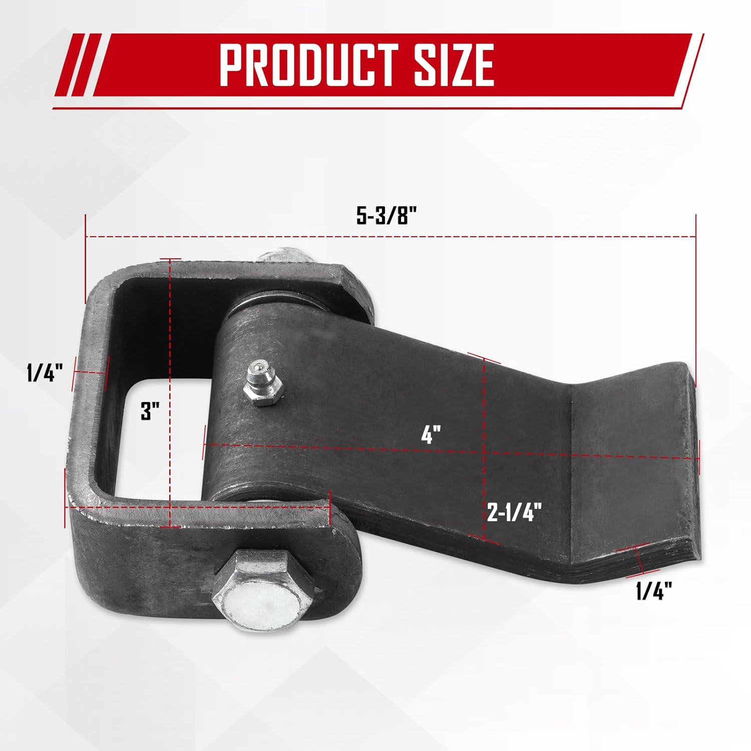 SPARKWHIZ Weld on Trailer Hinges Heavy Duty Greaseable Dump Trailer Trucks Gate Door Hinge, Strap Style Short Leaf, Pack of 4