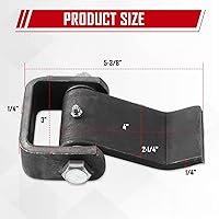 Vista 4 de SPARKWHIZ Bisagras de soldadura para remolque, resistentes engrasables, para remolque, camiones, bisagra de puerta de puerta, estilo correa, hoja