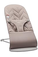 Vista 27 de BabyBjörn Bouncer Bliss, Gris Arena, Tejido, Colchón Clásico de Acolchado Asiento Ajustable de Mecedora para Bebé de 2 en 1 y Silla para Niño