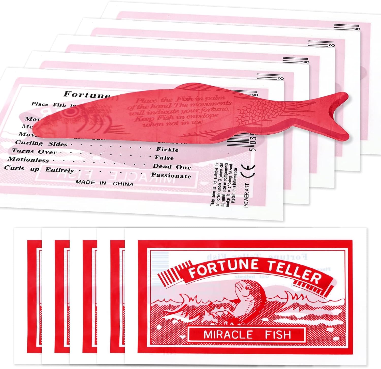 Fortune Teller Miracle Fish, 200 Packs Fortune Telling Fish for Kids and Adults-Magic Novelty Fortune Telling Toys for Birthday Party Christmas