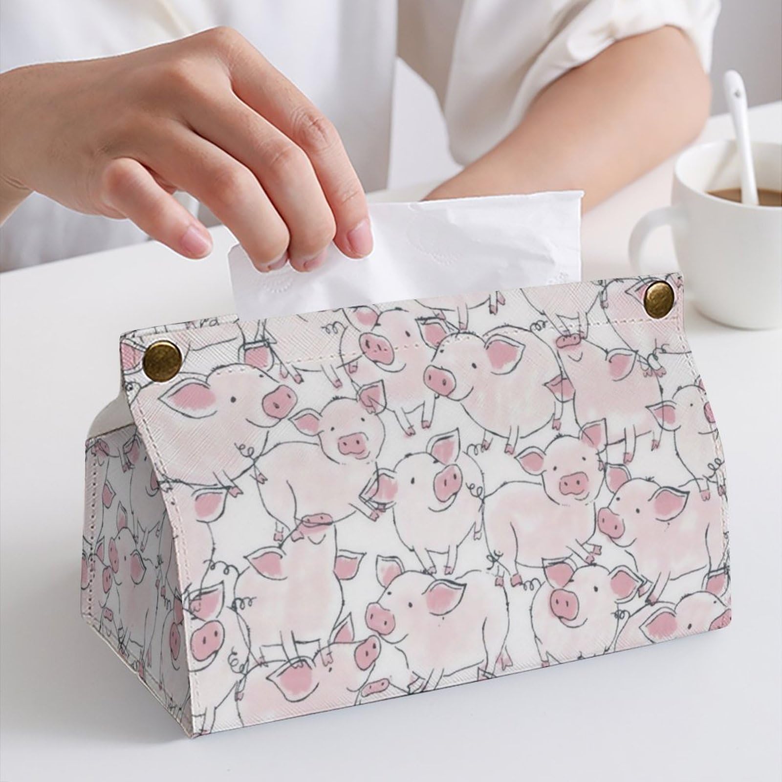 Amazon｜ティッシュケース 豚柄 可愛い ティッシュボックス PUレザー