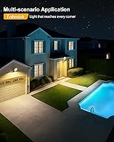 Vista 8 de Luz LED de granero, 150 W, 20000 lúmenes, luces de área de patio, iluminación al aire libre del atardecer al amanecer, con fotocélula de 3000 K