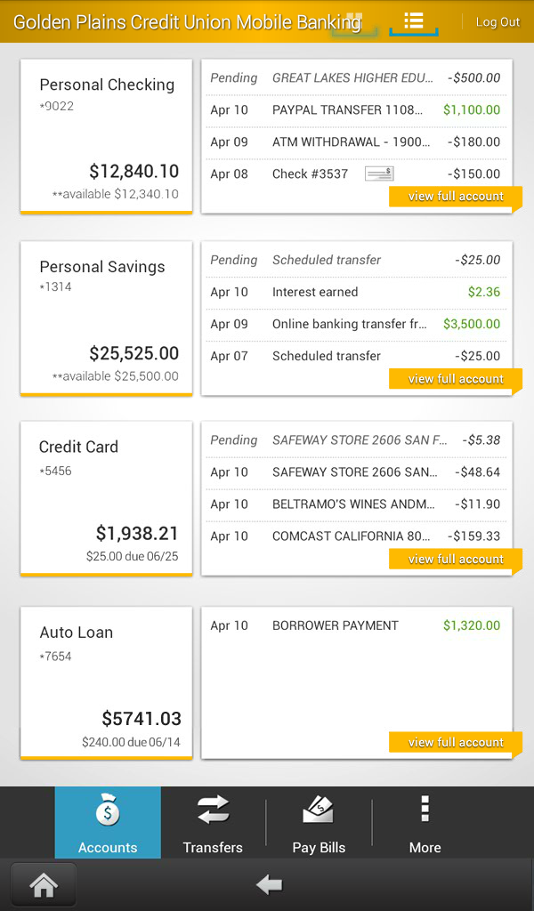 Golden Plains Credit Union Mobile App on Amazon Appstore