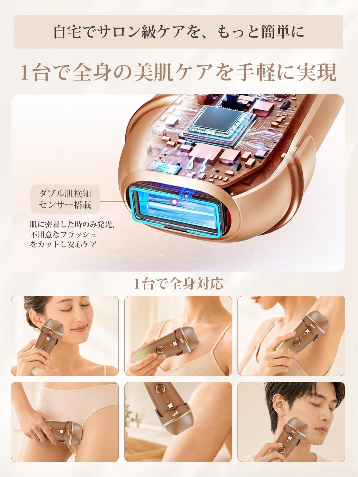 Amazon | アイスクリーム脱毛器 IPL光脱毛器 湿脱ケア サファイア恒冷