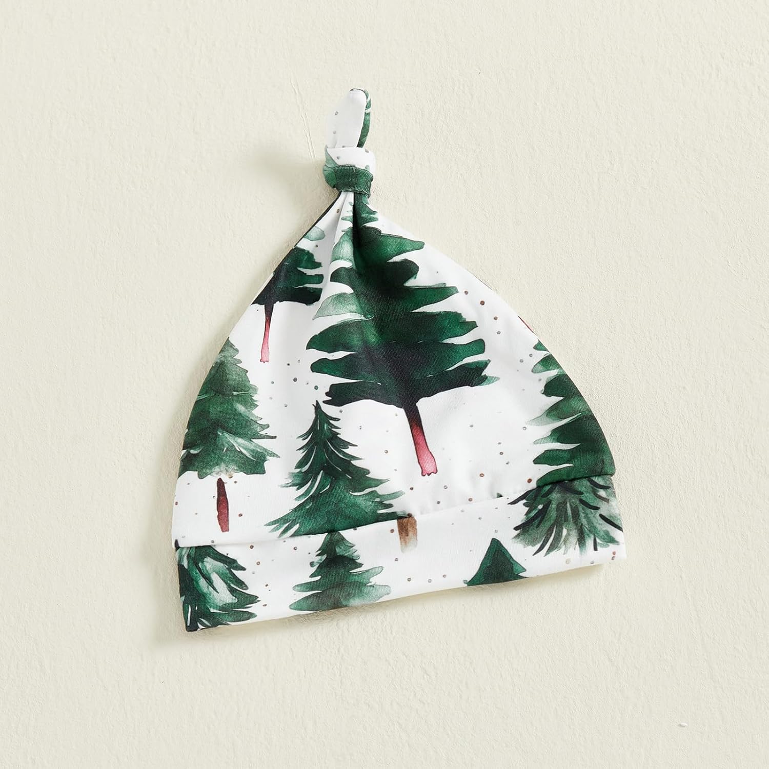 Newborn Baby Boy Outfit First Christmas Tree Print Long Sleeve Romper Jumpsuit and Pants Hat 3Pcs Clothes - Image 3