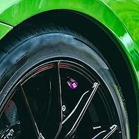 Vista 6 de Cubierta de tapón de válvula para neumático Paquete de 5 tapas de aire de metal, nitrógeno N2, forro de plástico, resiste la corrosión, contra