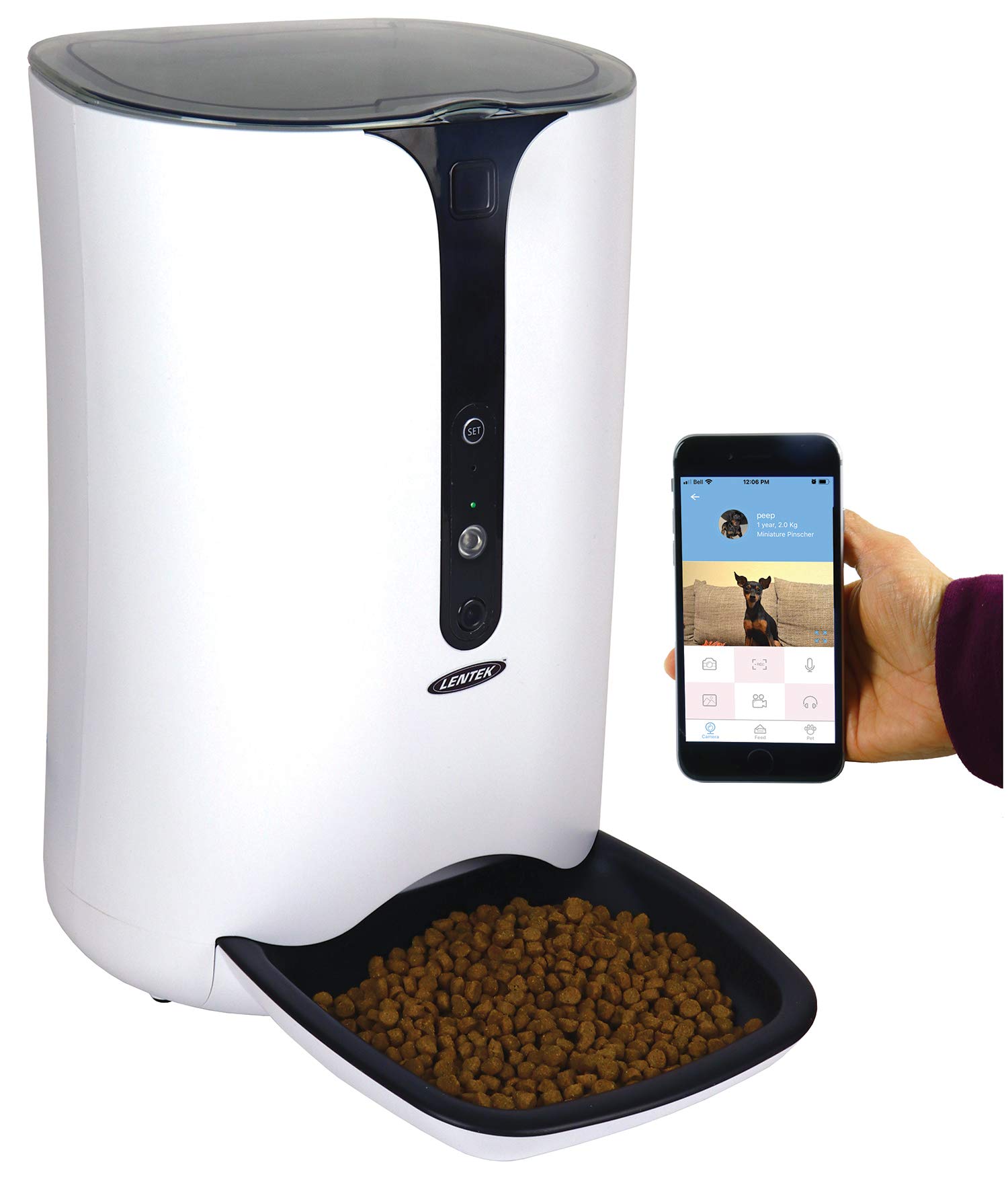 Buy Lentek Connected Pet Food Dispenser with Camera, TwoWay