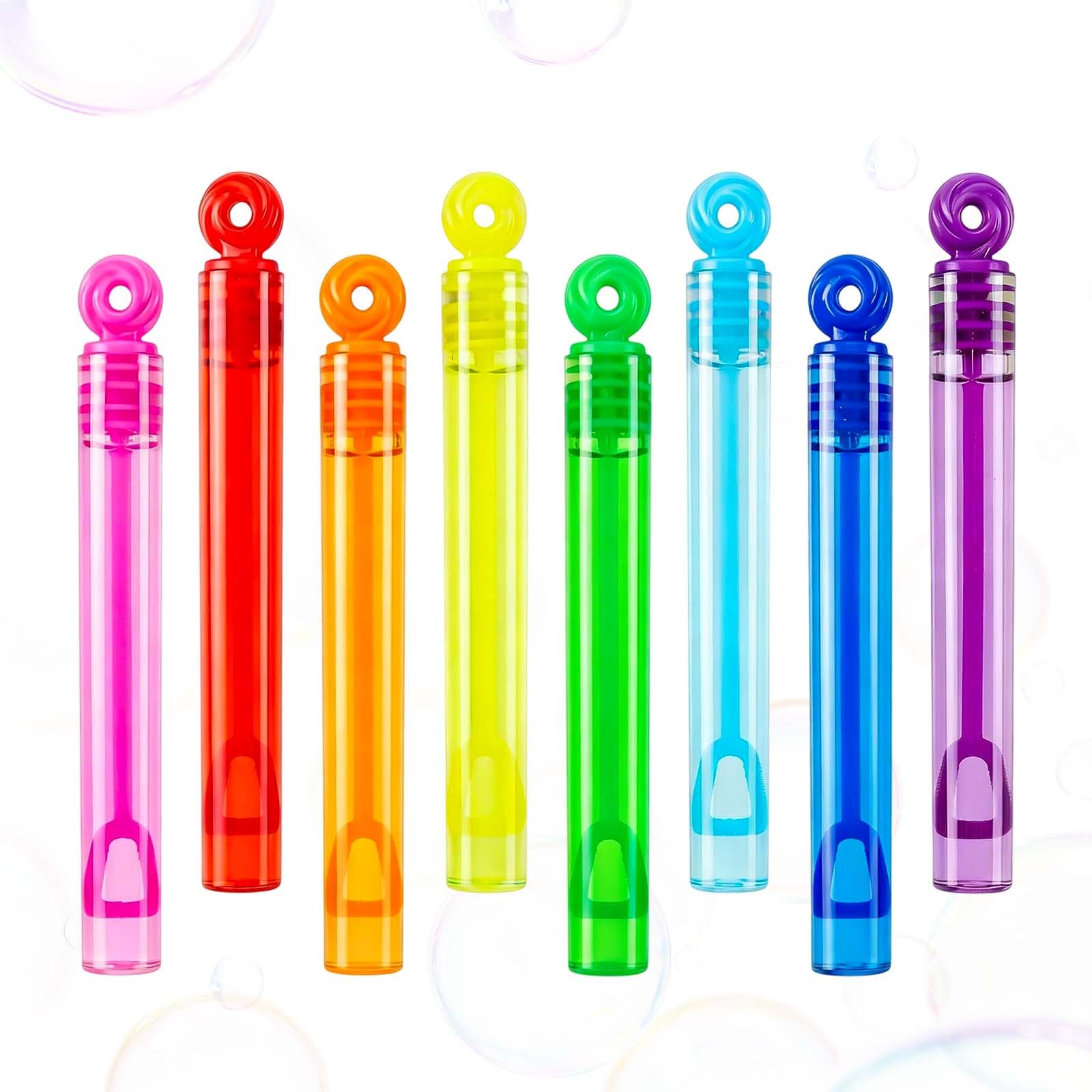 32 Mini Seifenblasen Set, 8 Farben Blasenstäbe, Kinder Party Mitgebsel | Hochwertiger Kunststoff, geruchlos & sicher. Ideal für Kindergeburtstag, Party Mitgebsel & Outdoor-Spaß