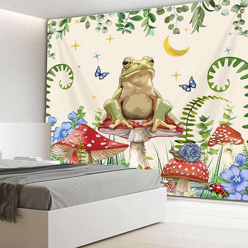 Miniatura 9 de JAWO Tapiz de pared de gato, divertido gatito jugando con mariposa, cielo estrellado, nebulosa, galaxia, obra de arte, Vía Láctea, tapiz