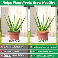 Vista 5 de Legigo 10 piezas Anillo de mantillo de fibra de coco Anillo protector de plantas para árboles, anillo de protección de árbol de coco natural de 9