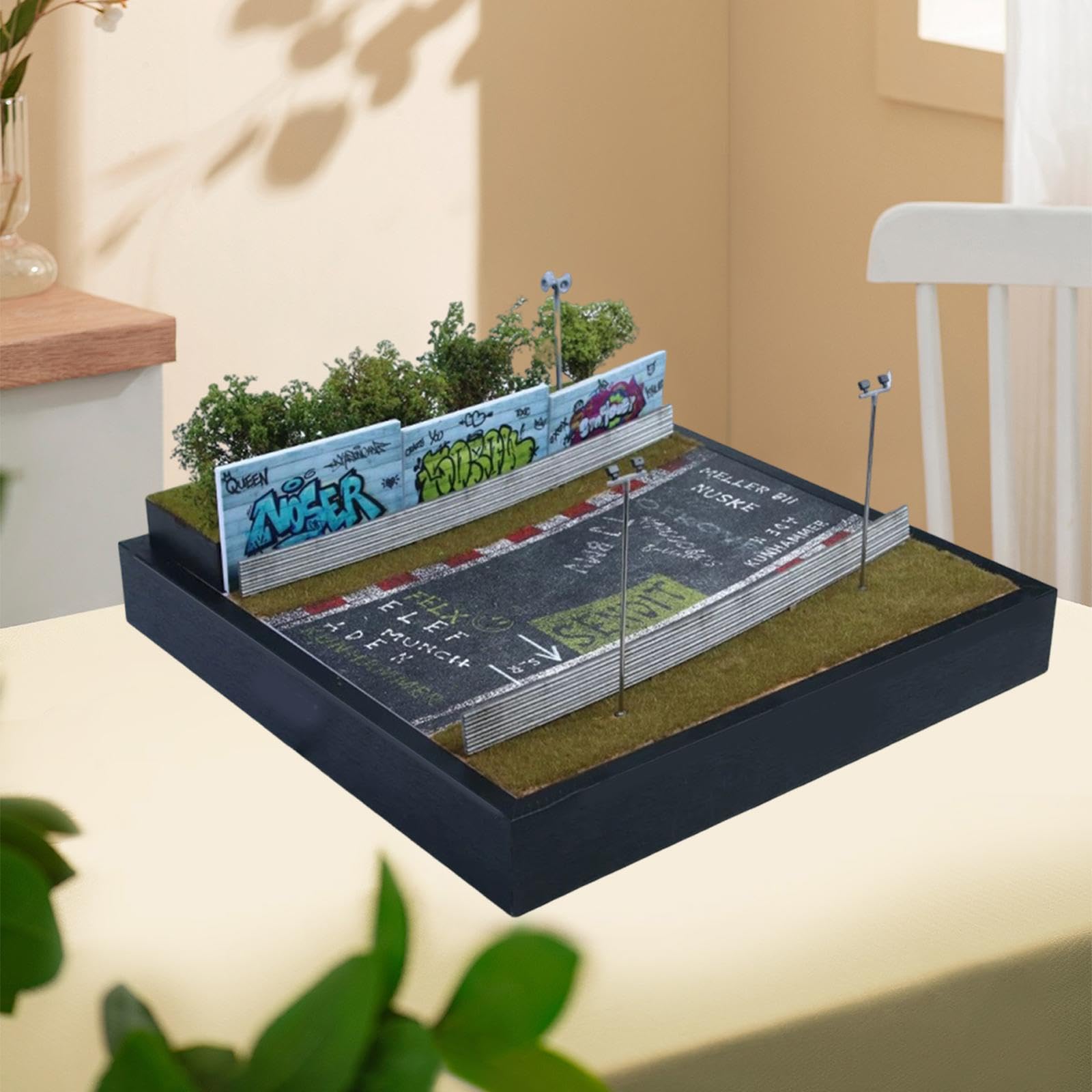 harayaa Ausstellungsständer für Modellautos im Maßstab 1:64, Aufbewahrung für Modellautos, Organizer für Foto-Requisiten, Hintergrund, Diorama, Garage,