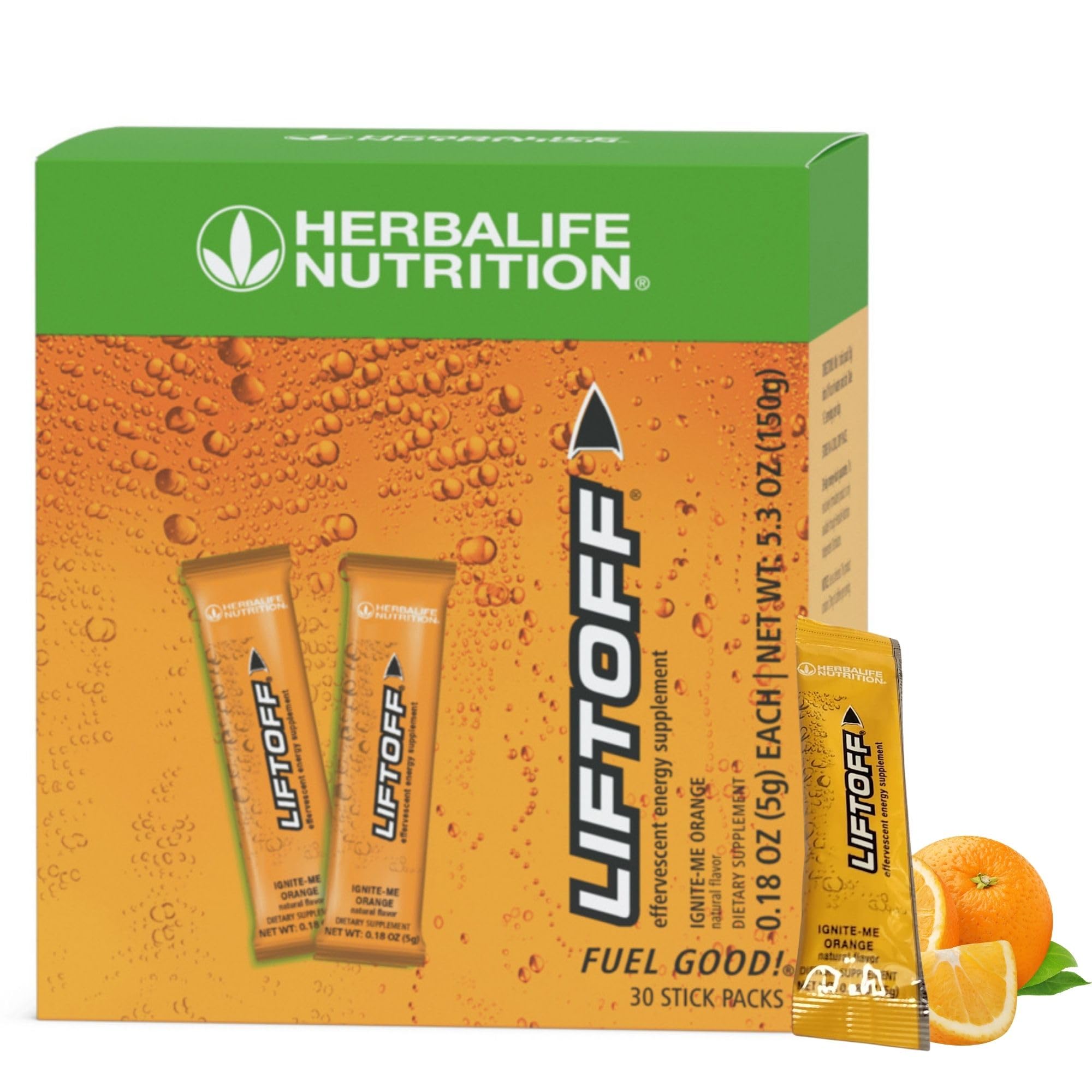Herbalife Nutrition LIFTOFF Energy Stick Packs - Ignite-Me Orange