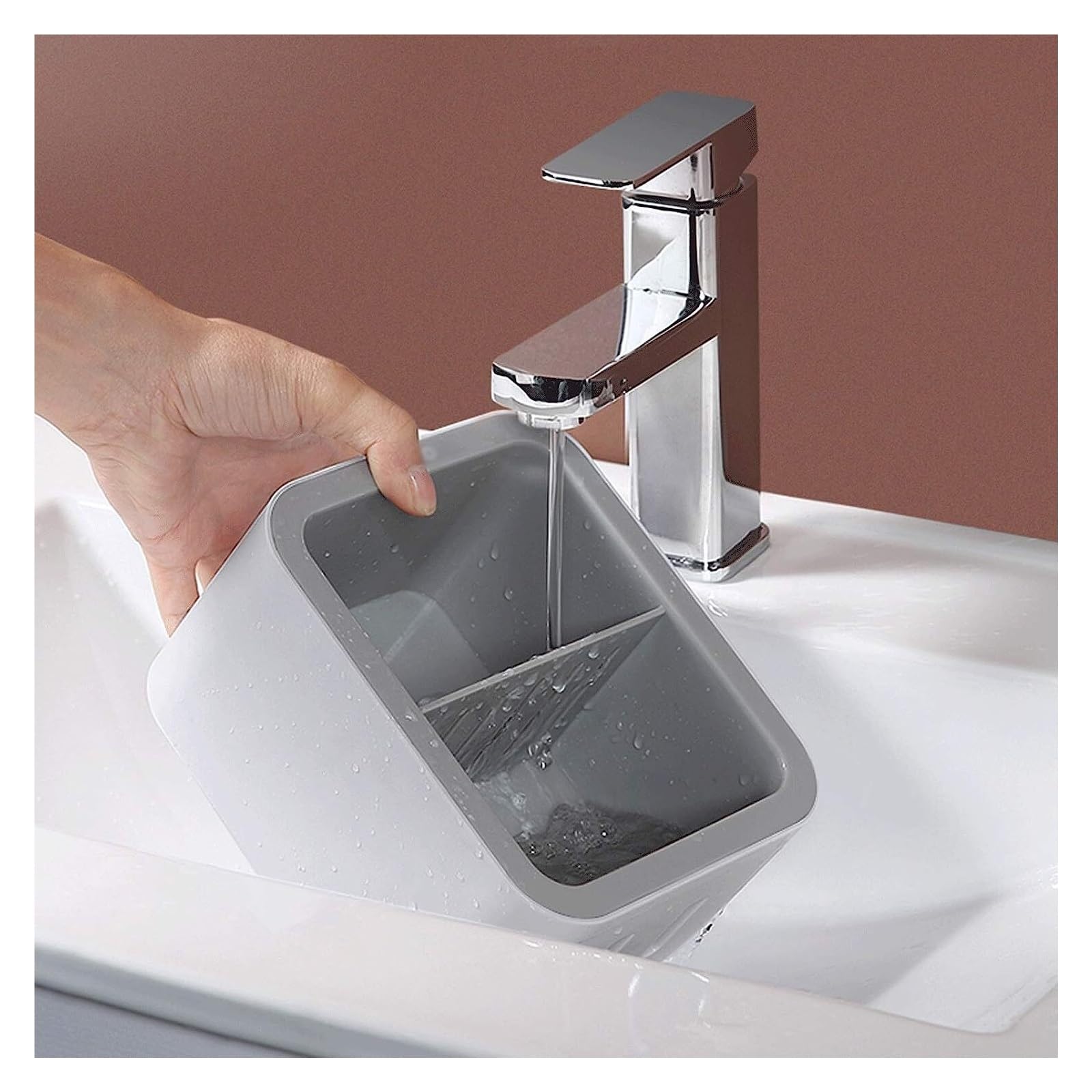 Jabonera La jabonera de drenaje de plástico montada en la pared puede ahorrar espacio y el recipiente de jabón de múltiples capas en el baño se puede utilizar en familias, hoteles,(Blu,Double layer)