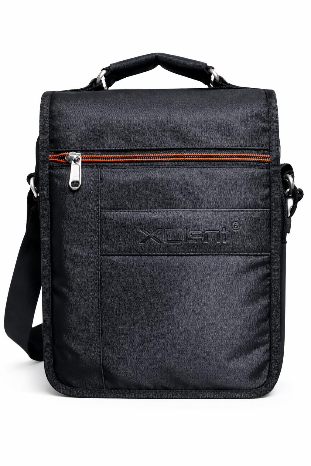 XClENT Unisex Sling Bag for Men & Women | Faux Leather Crossbody Bag with Zipper | Multi-Pocket Daily Use Bag